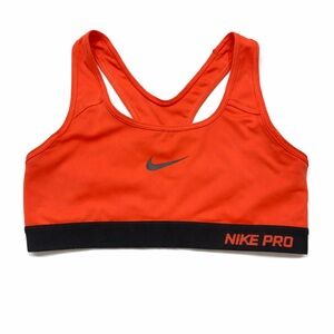 Sku#198 Nike Pro Dri-Fit Sports Bra Women’s Small Orange Black Athletic